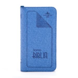 Biblia tipo agenda pequeña – azul QR