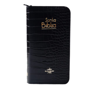 Biblia tipo agenda pequeña – Negro QR