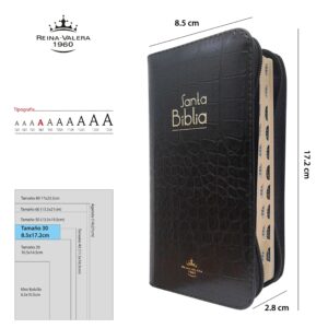 Biblia tipo agenda pequeña – Negro QR