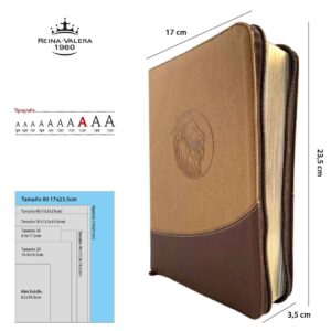 Biblia letra gigante con cierre – Beige café – Ayudas QR