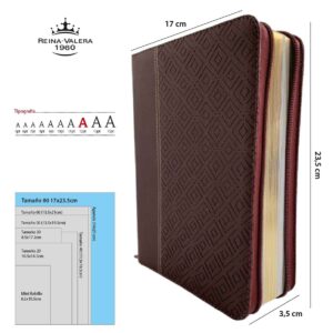 Biblia letra gigante con cierre – Vino tinto – Ayudas QR