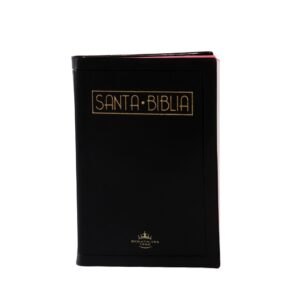 Biblia vinilo color Negro – Mediana – canto de color rojo – Ayudas QR