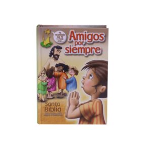 Biblia amigos por siempre pequeña – tapa dura – Palabras de Jesús resaltadas y ayudas digitales QR