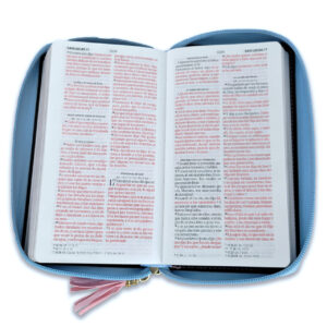 Biblia Tipo Chequera  Azul-Rosa